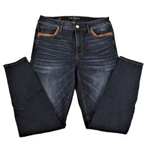 Whitehouse Black Market Women's Jeans Dark Wash Skinny Ankle Zip Size 8 JH982